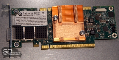  Образцы адаптера и 48-портового свитча Intel Omni-Path на стенде РСК 